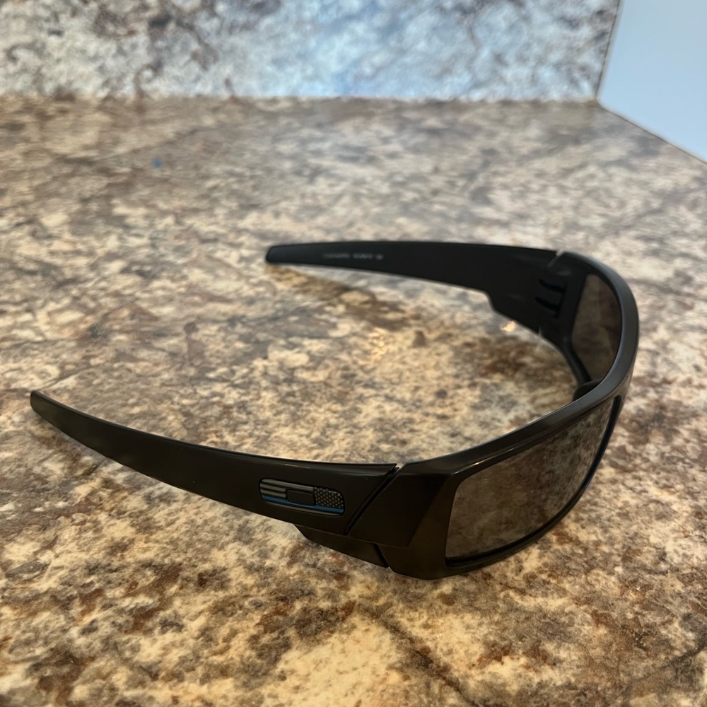 Oakley black thin blue line sunglasses